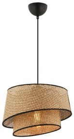 Luster na lankách BARETTE 1xE27/60W/230V hnedá/čierna