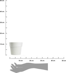 PLASTOVÝ KVETINÁČ SILVA LINE 13X11,5 CM KRÉMOVÁ