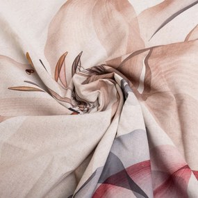 Obliečky zo zmesi bavlny a ľanu Ľalia, 220 x 200 cm, 2 ks 70 x 80 cm