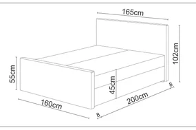 Manželská posteľ  Boxspring 140 cm Milagros 3 (tmavohnedá) (s matracom a úložným priestorom). Vlastná spoľahlivá doprava až k Vám domov. 1047246