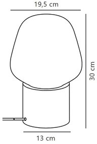 Nordlux - Stolná lampa CHRISTINA 1xE27/25W/230V betón/šedá