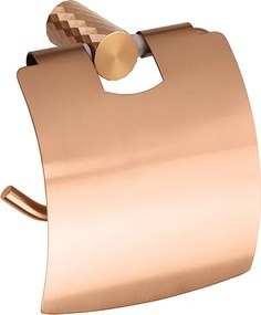 Bemeta Design COPRA: Držiak toaletného papiera s krytom, medená zlatá mat - 176112012