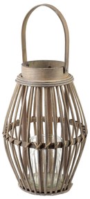 Proutěná lucerna LUCIE Grey 19x28 cm šedá