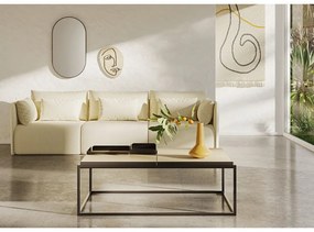 Konferenčný stolík s doskou v dekore duba v čierno-prírodnej farbe 75x120 cm Douro – TemaHome