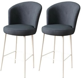 Sada barových stoličiek Fora Anthracite and White,2 ks