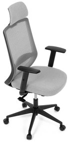 Kancelárska ergonomická stolička SENA — látka, čierna / šedá