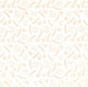 Vianočný obrus Perie a šišky 80x80 cm, zlatý