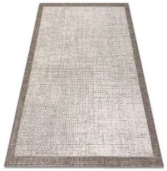 styldomova Šnúrkový koberec sizal floorlux 20401 rám svetlo béžová/svetlo hnedá