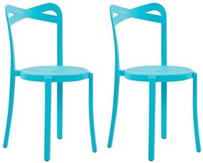 Sada 2 jedálenských stoličiek modrá CAMOGLI Beliani