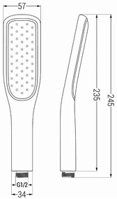 Mexen príslušenstvo - 1-bodový ručný sprchový set R-49, čierna/zlatá, 785496052-75