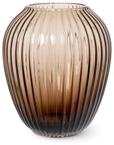 Hnedá sklenená váza Kähler Design Hammershøi, výška 18,5 cm