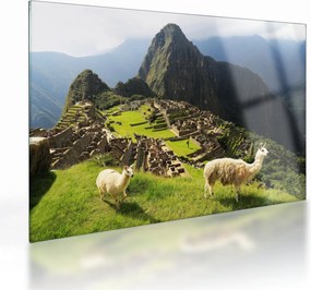 Sklenený obraz - Machu Picchu (70x50 cm)