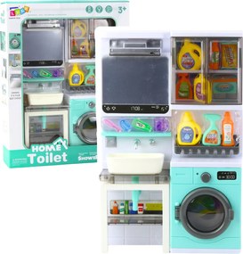 LEAN Toys Kúpeľňové hračky Umyvadlo Skrinka Príslušenstvo Svetlá Zvuky