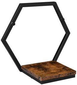 Nástenný stojan na kvety HONUNG RUSTIC Loft čierny