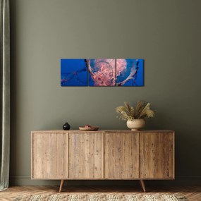 Obraz medúzy (s hodinami) (90x30 cm)