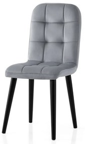 Súprava jedálenských stoličiek Retro Grey and Black, 4 ks