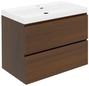 Kúpeľňová skrinka s umývadlom SAT B-Way 59x30x45 cm orech mat BWAY260NUTU4, 1 ks