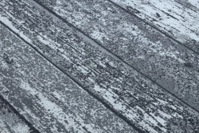 Protišmykový koberec WOOD drevo, dosky - sivý