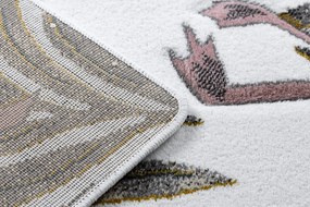 Koberec ZAHRADA,  PLAMENIAKY , LISTY MONSTERY,  krémový