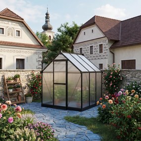 Skleník 210 x 183 x 193 cm, zosilnená konštrukcia, polykarbonát 6 mm