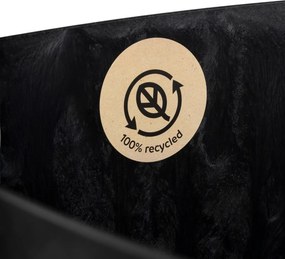 PLASTOVÝ KVETINÁČ CUBI 30X33 CM IMITÁCIA BETÓNU ČIERNA