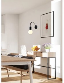 Nástenná lampa BASSO 1xE27/40W/230V čierna