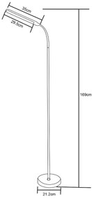 Zuma Line SM-605-WH - LED Stmievateľná stojacia lampa LED/10W/230V 3000/4500/6500K