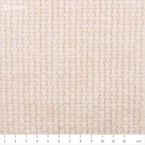 Krémovobiela čalúnená dvojlôžková posteľ s úložným priestorom s roštom 160x200 cm Bellis – Micadoni Home