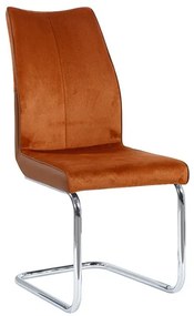 Jedálenská stolička Farula - tehlová / chróm