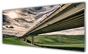 Obraz na akrylátovom skle Diaľnica most údolie 125x50 cm