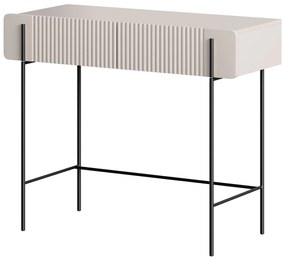 Toaletný stolík Malmi 100 cm - kašmírová / čierna