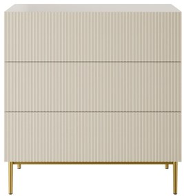 Komoda Nicole 100 cm - kašmírová / zlatá