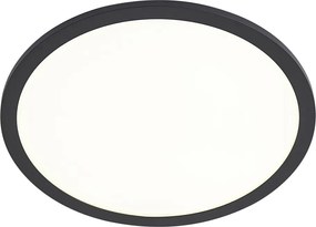 Inteligentný LED panel čierny 40 cm vrátane LED stmievania na teplú farbu s diaľkovým ovládaním - Knob