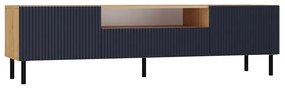 TV stolík KAMA 160 cm dub artisan/modrý