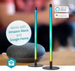 Nedis WIFILD10RGBW-SADA 2xLED RGBIC Stm. stolná lampa LED/36W/230V 2700-6500K+DO