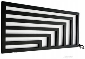 Regnis Kreon Zenit, vykurovacie teleso 1200x550 mm pre elektrickú vykurovaciu tyč, 630W, čierna matná, KZ120/55/BLACK/VYKUROVACIATYC