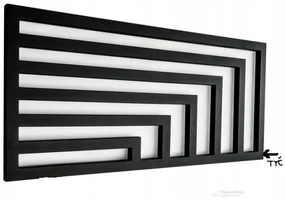 Regnis Kreon Zenit, vykurovacie teleso 1200x550 mm pre elektrickú vykurovaciu tyč, 630W, čierna matná, KZ120/55/BLACK/VYKUROVACIATYC
