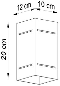 Nástenné svietidlo Blocco, 1x biele kovové tienidlo