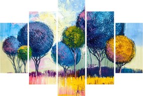 Obraz kopulovitých stromov, olejomaľba (150x105 cm)
