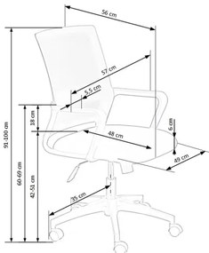 Kancelárska stolička TONA čierna