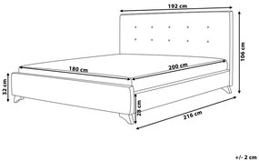 Manželská posteľ 180 cm AMBRE (s roštom) (béžová). Vlastná spoľahlivá doprava až k Vám domov. 1007085