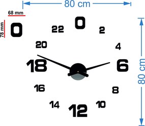 SENTOP | Moderné nalepovacie hodiny na stenu | SENTOP 12S022-Wall clock analógové