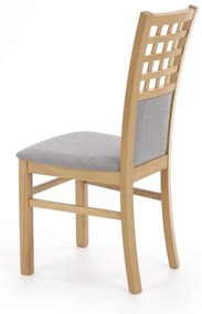 Jedálenská stolička Gerard 3, sivá / dub medový