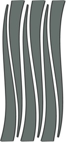 Zrkadlová nálepka na stenu čiary | HELGA: Zrkadlo Silver Plexisklo 30 x 15 cm 2873-9396 OX007- 3D modern stickers