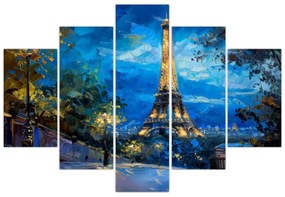 Obraz - Olejomaľba Eiffelovej veže (150x105 cm)