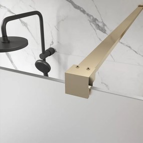 Erga Paris, sprchová zástena Walk-In 80x200 cm, 8mm sklo námraza, zlatý lesklý profil, ERG-V02-PARIS-080x200-FR-GD