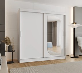 Šatníková skriňa 200 cm Lulu (biela). Akcia -19%. Vlastná spoľahlivá doprava až k Vám domov. 1125982