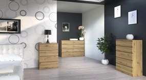 Komoda Malwa 120 cm hnedá – 8 poličiek