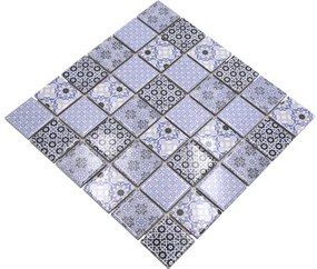 Keramická mozaika CD CL48B štvorec Classico 29,7x29,7 cm modrá