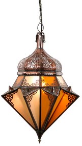 Orientálna závesná lampa Jawhara žlto-biela